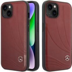 Apple iPhone 14 / iPhone 13 - (MB) -  HC GENUINE LEATHER NEW WAVE III RED (MERCEDES#56)