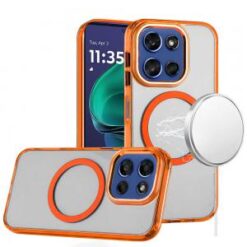 Moto G Stylus 5G 2026/2025 Magnetic Circle Ring Transparent Premium Acrylic with Metal Buttons &