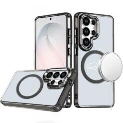 Samsung s26 Ultra Magnetic Circle Ring Transparent Premium Acrylic with Metal Buttons & Camera R