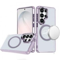 Samsung s26 Ultra Magnetic Circle Ring Transparent Premium Acrylic with Metal Buttons & Camera R