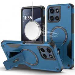For Moto G 5G 2025/2026 / G PLAY 2026 Sturdy Bracket Kickstand Magnetic Hybrid - Blue