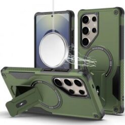 Samsung s26 Ultra Sturdy Bracket Kickstand Magnetic Hybrid - Midnight Green