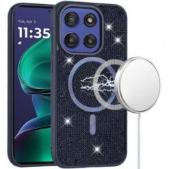 Moto G Stylus 5G 2026/2025 Diamond [Magnetic Circle] with CD Pattern Hybrid - Blue