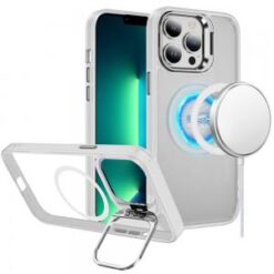 iPhone 13 Pro  Fearless Tough HQ Metallic Hybrid with Camera Ring Stand [Magnetic Circle] Case -