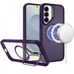 Samsung s26 Fearless Tough HQ Metallic Hybrid with Camera Ring Stand [Magnetic Circle] Case - Da