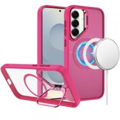 Samsung s26 Fearless Tough HQ Metallic Hybrid with Camera Ring Stand [Magnetic Circle] Case - Ho