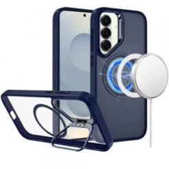 Samsung s26 Fearless Tough HQ Metallic Hybrid with Camera Ring Stand [Magnetic Circle] Case - Na