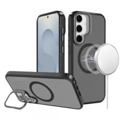 Samsung s26 Frame Aluminium Camera Stand Metallic Buttons [Magnetic Circle] Tough HQ Hybrid Case