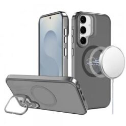 Samsung s26 Frame Aluminium Camera Stand Metallic Buttons [Magnetic Circle] Tough HQ Hybrid Case
