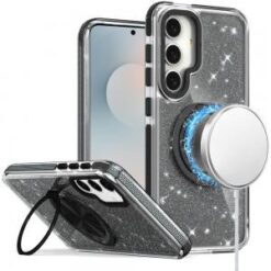 Samsung s26 Plus Glitz HQ Shimmer Glitter [Magnetic Ring Circle] with 360 degree Rotational Ring