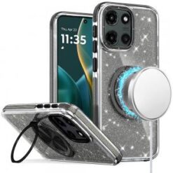 Moto G Stylus 5G 2026/2025 Glitz HQ Shimmer Glitter [Magnetic Ring Circle] with 360 degree Rotat