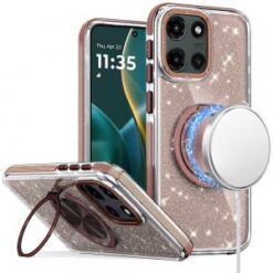 Moto G Stylus 5G 2026/2025 Glitz HQ Shimmer Glitter [Magnetic Ring Circle] with 360 degree Rotat