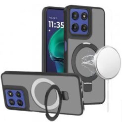 Moto G Stylus 5G 2026/2025 Magnetic Matching Ring Stand Full Rotation Matte Hybrid - Black