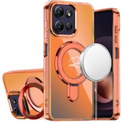 Moto G Power 5G 2026/2025 CHROME HQ Rotational Magnetic Ring Hybrid - Cosmic Orange