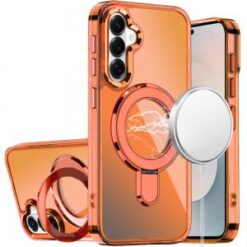 Samsung s26 CHROME HQ Rotational Magnetic Ring Hybrid - Cosmic Orange