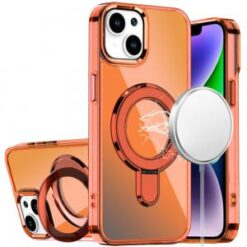 iPhone 13/14 CHROME HQ Rotational Magnetic Ring Hybrid - Cosmic Orange