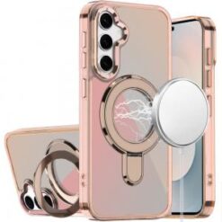 Samsung s26 CHROME HQ Rotational Magnetic Ring Hybrid - Desert Titanium