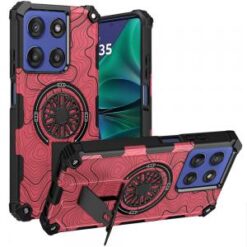 Moto G Stylus 5G 2026/2025 CD Texture Design Magnetic Car Mount Friendly HQ Hybrid - A