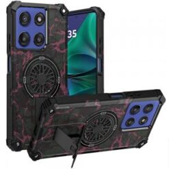 Moto G Stylus 5G 2026/2025 CD Texture Design Magnetic Car Mount Friendly HQ Hybrid - D