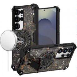 Samsung s26 Ultra CD Texture Design Magnetic Car Mount Friendly HQ Hybrid - C