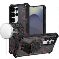 Samsung s26 Ultra CD Texture Design Magnetic Car Mount Friendly HQ Hybrid - D