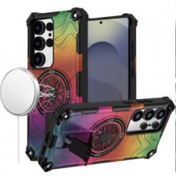 Samsung s26 Ultra CD Texture Design Magnetic Car Mount Friendly HQ Hybrid - E