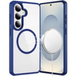 Samsung s26 Plus Magnetic Ring HQ Transparent Thick 2.0mm Hybrid Case - Navy Blue