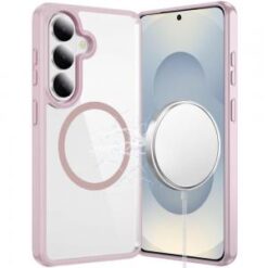 Samsung s26 Plus Magnetic Ring HQ Transparent Thick 2.0mm Hybrid Case - Pink
