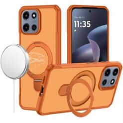 For Moto G 5G 2025/2026 / G PLAY 2026 Matte Finish Simplified Magnetic Ring With Stand Hybrid Case -