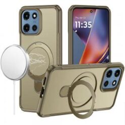 For Moto G 5G 2025/2026 / G PLAY 2026 Matte Finish Simplified Magnetic Ring With Stand Hybrid Case -