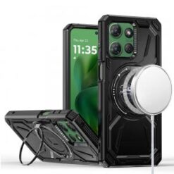 Moto G Power 2026/2025 Loop Hybrid with [Magnetic Ring Circle] 360 degrees Rotational Kickstand