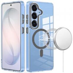 Samsung s26 Plus Matching Clear Transparent Circle Design Case Cover - Black