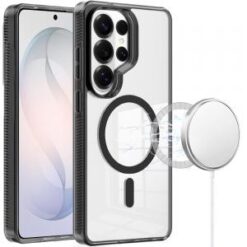 Samsung s26 Ultra PURE Transparent [Magnetic Circle] High Quality Ultra Thick Hybrid - Black