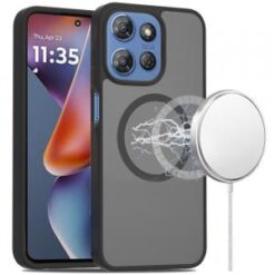 For Moto G 5G 2025/2026 - G Play 2026 - [Magnetic Circle] Smooth Safe Matte Feel Hybrid Case - Black