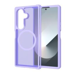 Samsung Z Fold 7 [Magnetic Circle] Smooth Safe Matte Feel Hybrid Case - Light Purple
