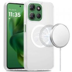 Moto G Power 2026/2025 [Magnetic Circle] Smooth Safe Matte Feel Hybrid Case - Clear