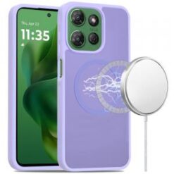 Moto G Power 2026/2025 [Magnetic Circle] Smooth Safe Matte Feel Hybrid Case - Light Purple