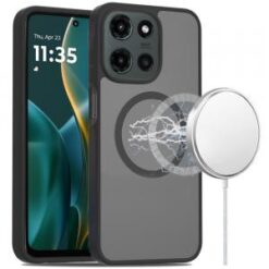 Moto G Stylus 5G 2026/2025 [Magnetic Circle] Smooth Safe Matte Feel Hybrid Case - Black