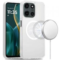 Moto G Stylus 5G 2026/2025 [Magnetic Circle] Smooth Safe Matte Feel Hybrid Case - Clear