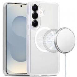 Samsung s26 [Magnetic Circle] Smooth Safe Matte Feel Hybrid Case - Clear