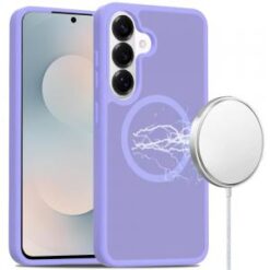 Samsung s26 [Magnetic Circle] Smooth Safe Matte Feel Hybrid Case - Light Purple