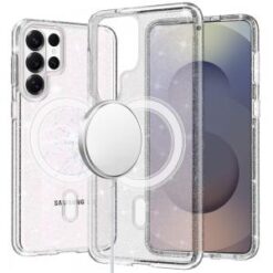 Samsung s26 Ultra Glitter Ultra [Magnetic Circle] Thick 3mm Transparent Hybrid - Clear