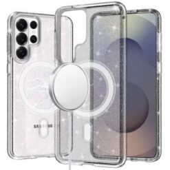 Samsung s26 Ultra Glitter Ultra [Magnetic Circle] Thick 3mm Transparent Hybrid - Smoke