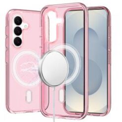 Samsung s26 Plus Sturdy Ultra [Magnetic Circle] Thick 3mm Transparent Hybrid - Pink