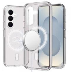 Samsung s26 Sturdy Ultra [Magnetic Circle] Thick 3mm Transparent Hybrid - Clear