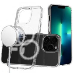 iPhone 13 Pro Thick Transparent [Magnetic Circle] Shockproof Hybrid - Clear