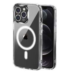iPhone 13/14 Thick Transparent [Magnetic Circle] Shockproof Hybrid - Clear