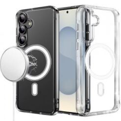 Samsung s26 Thick Transparent [Magnetic Circle] Shockproof Hybrid - Clear