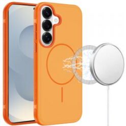 Samsung s26 Premium Edged Core Matte Thick Super Magnetic Hybrid Case - Cosmic Orange