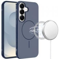 Samsung s26 Premium Edged Core Matte Thick Super Magnetic Hybrid Case - Navy Blue